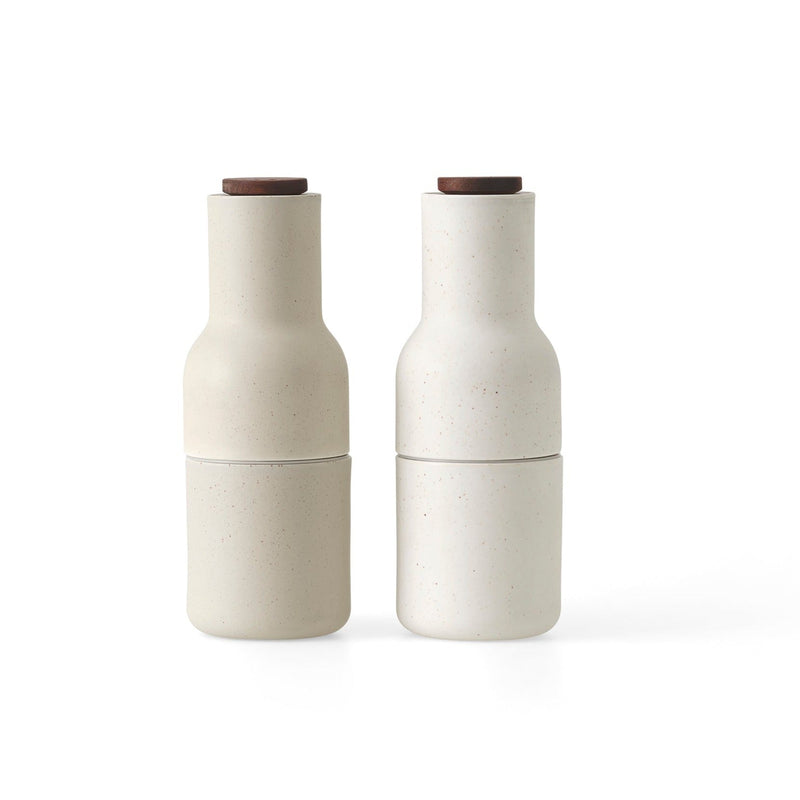 Bottle Grinders - Set of 2 - Audo Copenhagen - Kitchen Tools - Bronzed Brass - Walnut Lid - HORNE