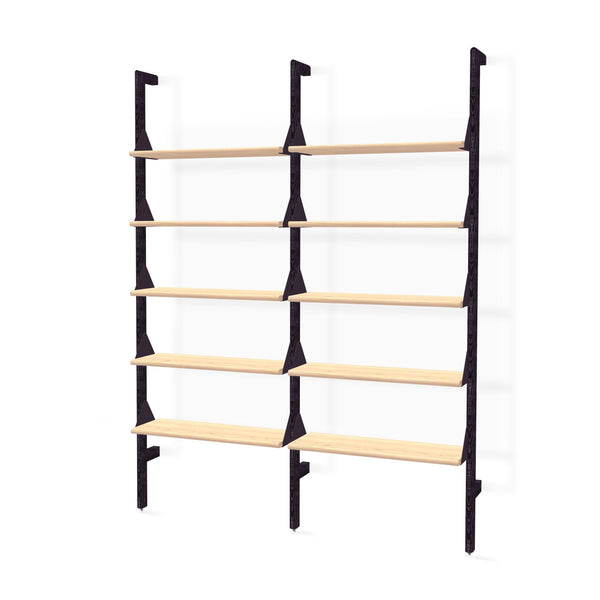 Branch - 2 Shelving Unit - Gus* Modern - Shelving - Black Frame/Blonde Shelves - HORNE