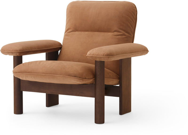 Brasilia Lounge Chair & Ottoman - Upholstered - Audo Copenhagen Chairs - Chair Only - Boucle 02 Fabric - Natural Oak - HORNE