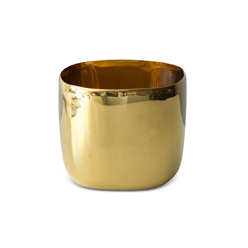 Cuadrado Large Vessel in Brass - Tina Frey - Art + Objects - HORNE