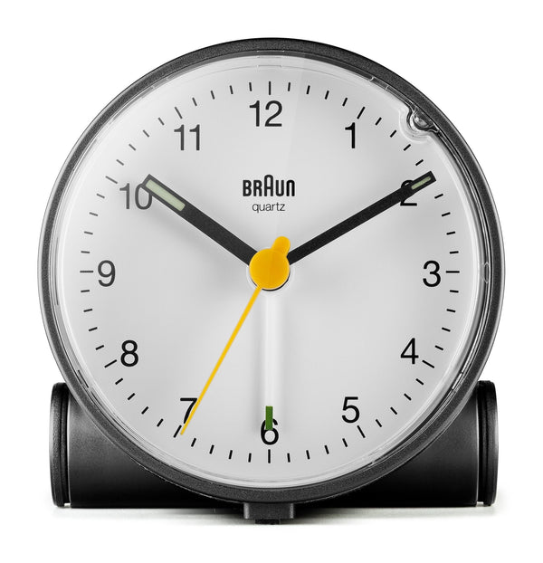Braun Classic Alarm Clock - BC01 - Braun - Clocks - Black Case & White Dial - HORNE