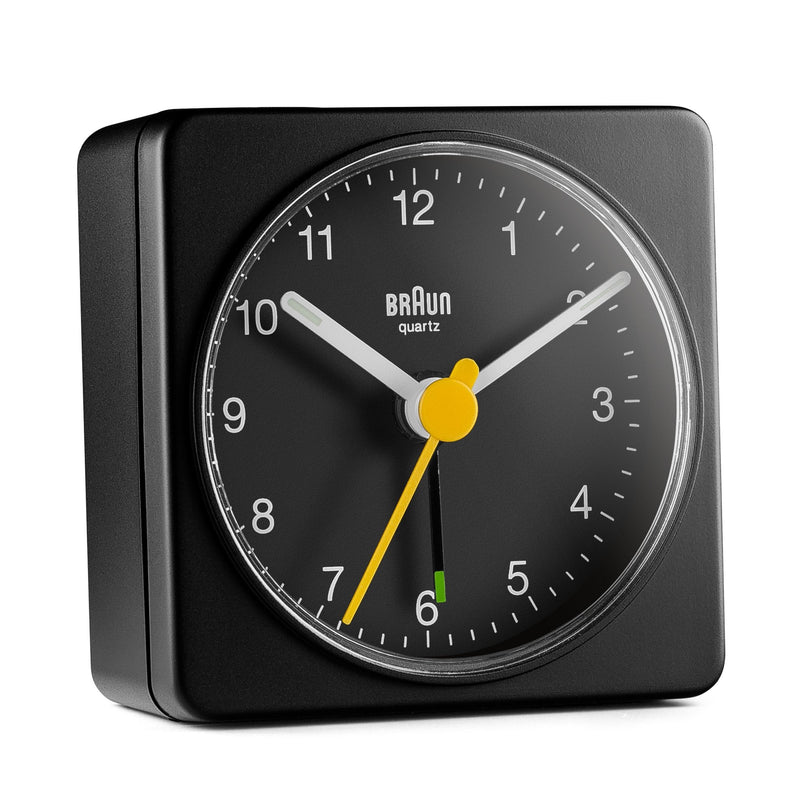 Braun Classic Alarm Clock - BC2X - Braun - Clocks - Black Case & White Dial - HORNE