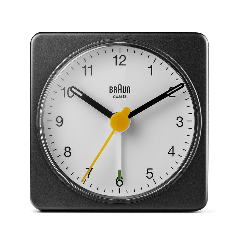 Braun Classic Alarm Clock - BC2X - Braun - Clocks - Black Case & White Dial - HORNE