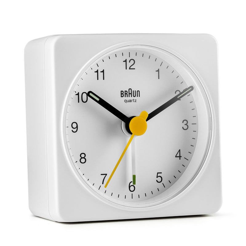 Braun Classic Alarm Clock - BC2X - Braun - Clocks - Black Case & White Dial - HORNE