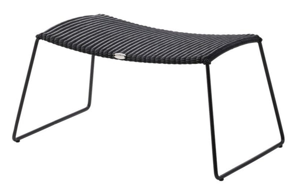 Breeze Footstool - Cane Line - Outdoor Furniture - Black - HORNE
