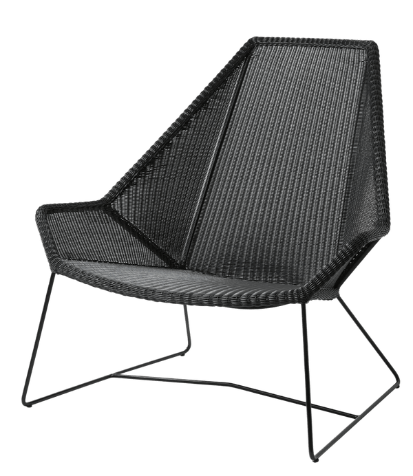 Breeze Highback Chair - Cane Line - Outdoor Furniture - Black - No Cushion - HORNE