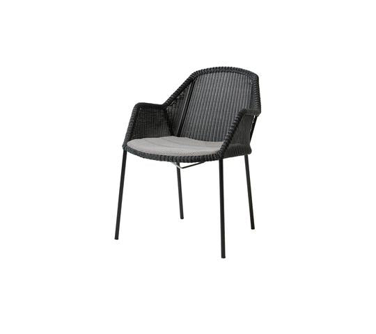 Breeze Stacking Dining Chair - Set of 2 - Cane Line - Outdoor Furniture - Black - No Cushion - HORNE