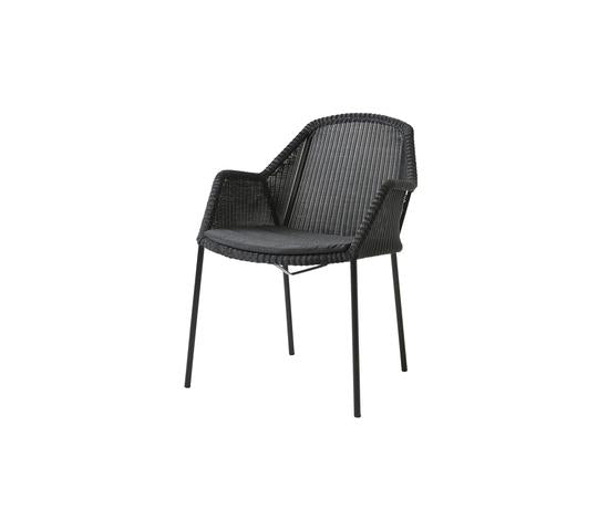 Breeze Stacking Dining Chair - Set of 2 - Cane Line - Outdoor Furniture - Black - No Cushion - HORNE
