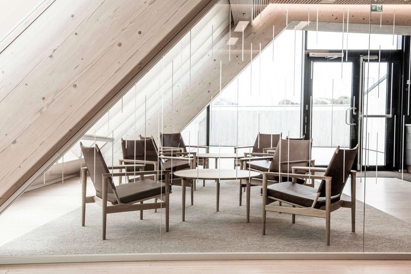 Broadway Lounge Chair - Eikund - Chairs - Semi - Aniline Black - White Oiled Oak - HORNE