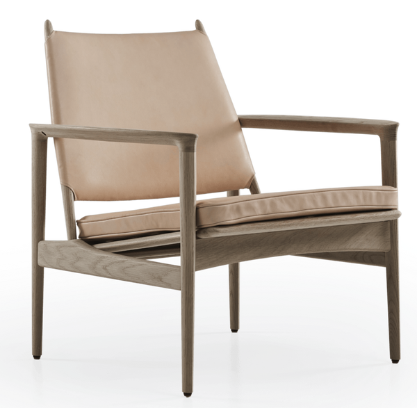 Broadway Lounge Chair - Eikund - Chairs - Semi - Aniline Black - White Oiled Oak - HORNE