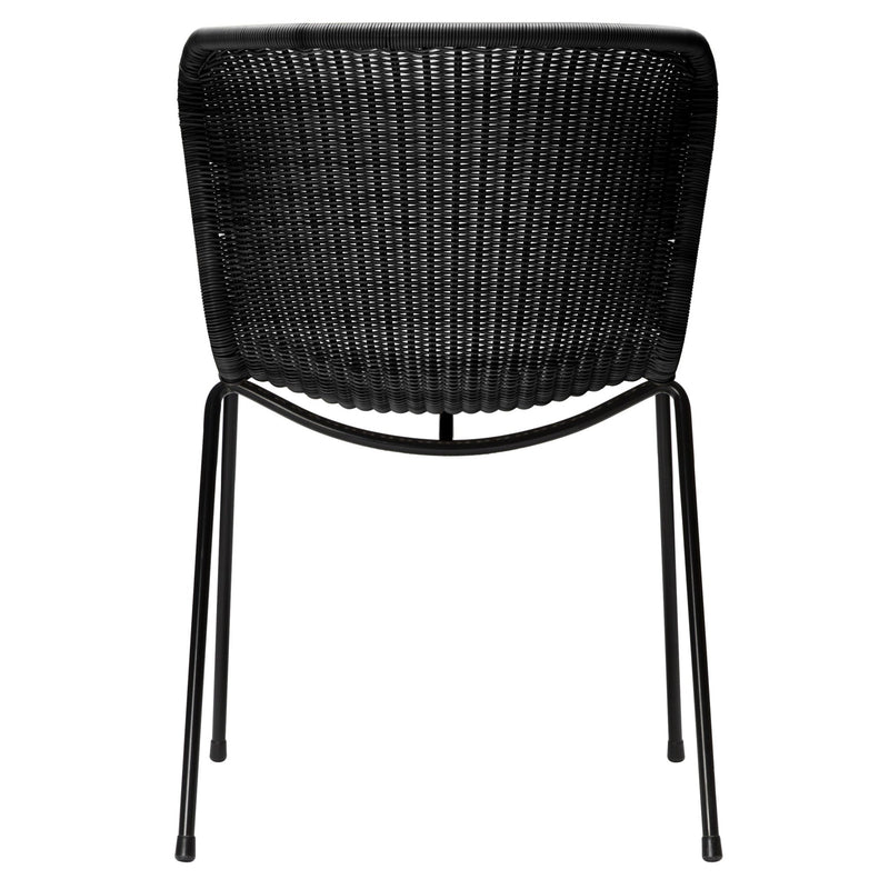 C603 Outdoor Dining Chair - Feelgood Designs - Outdoor Furniture - Wheat Seat/ Black Frame - HORNE