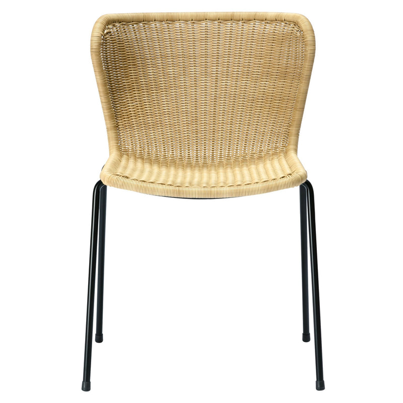 C603 Outdoor Dining Chair - Feelgood Designs - Outdoor Furniture - Wheat Seat/ Black Frame - HORNE