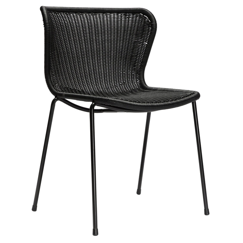 C603 Outdoor Dining Chair - Feelgood Designs - Outdoor Furniture - Wheat Seat/ Black Frame - HORNE