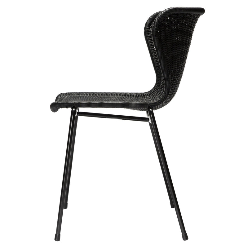 C603 Outdoor Dining Chair - Feelgood Designs - Outdoor Furniture - Wheat Seat/ Black Frame - HORNE