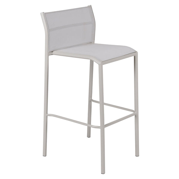 Cadiz High Barstool - Stereo Fabric - Set of 4 - Fermob - Outdoor Furniture - Clay Grey - HORNE