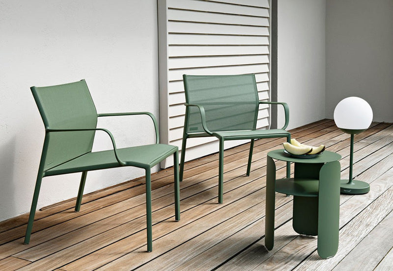 Cadiz Low Armchair - Stereo Fabric - Set of 2 - Fermob - Outdoor Furniture - Acapulco Blue - HORNE