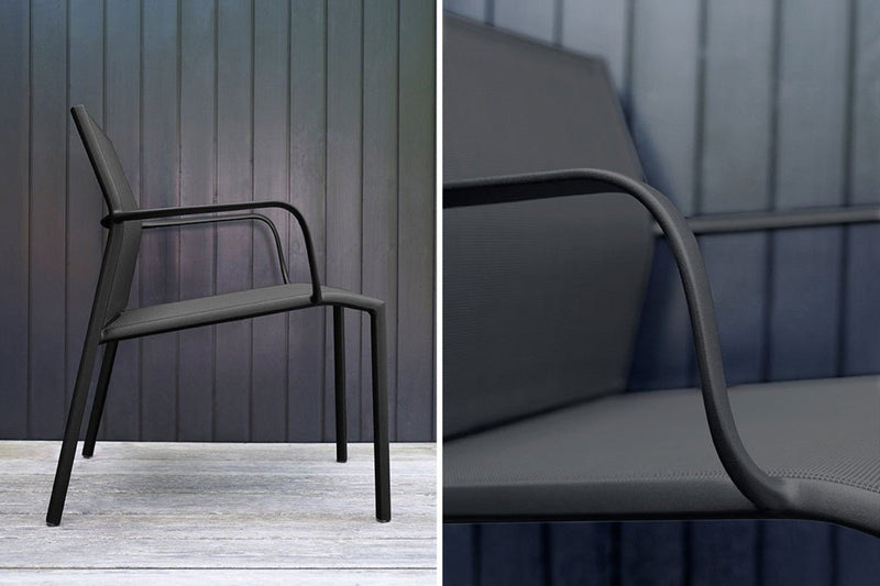 Cadiz Low Armchair - Stereo Fabric - Set of 2 - Fermob - Outdoor Furniture - Acapulco Blue - HORNE