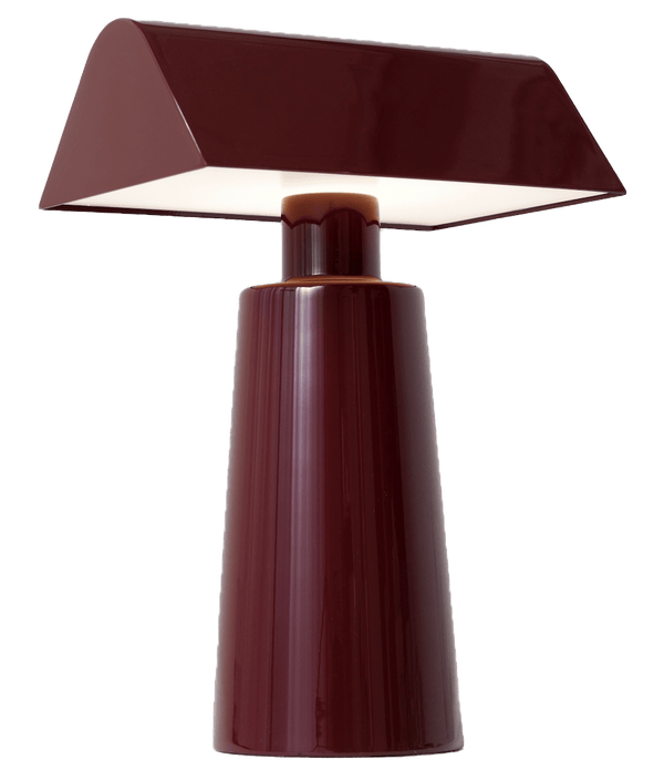 Caret MF1 Portable Lamp - &Tradition - Table + Task - Dark Burgundy - HORNE