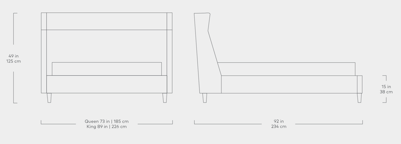 Carmichael Bed - Gus* Modern - Beds - Merino Cream - Queen - HORNE
