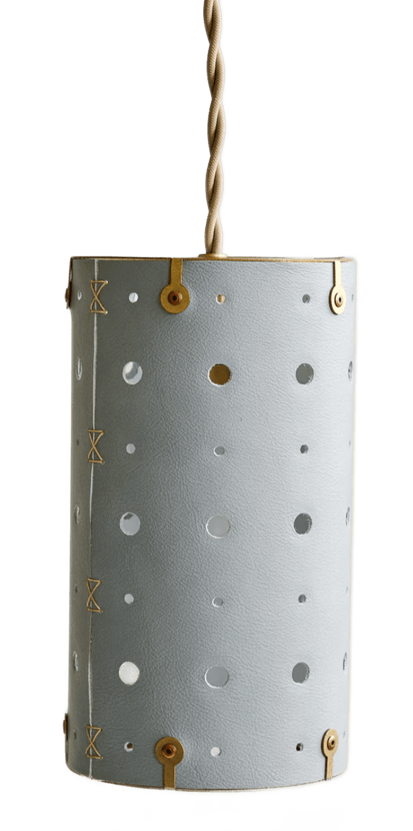 Celeste Pendant - Lostine - Pendants - Cloud Blue Leather - White Canopy - HORNE