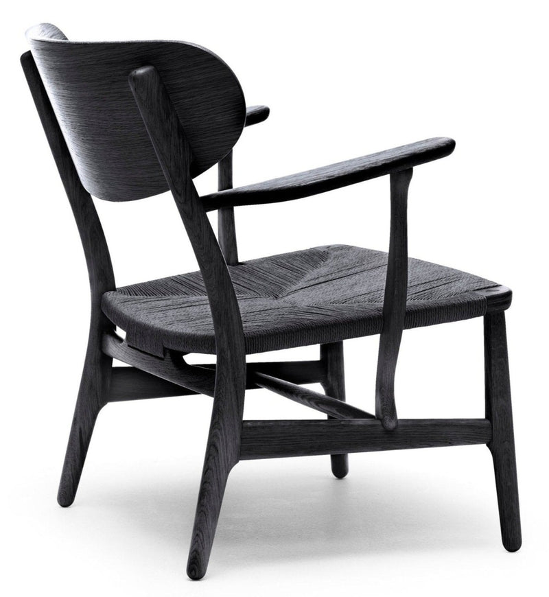 CH22 Lounge Chair - Black Paper Cord - Carl Hansen & Son - Chairs - HORNE