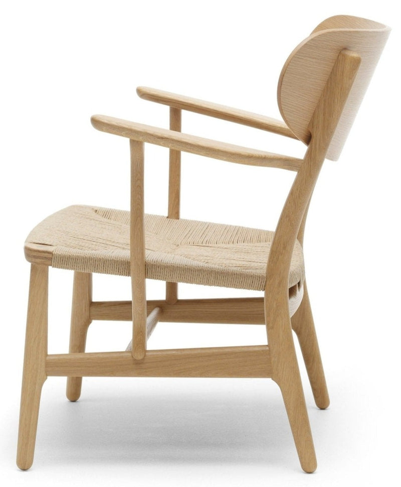 CH22 Lounge Chair - Natural Paper Cord - Carl Hansen & Son - Chairs - Oiled Oak - HORNE