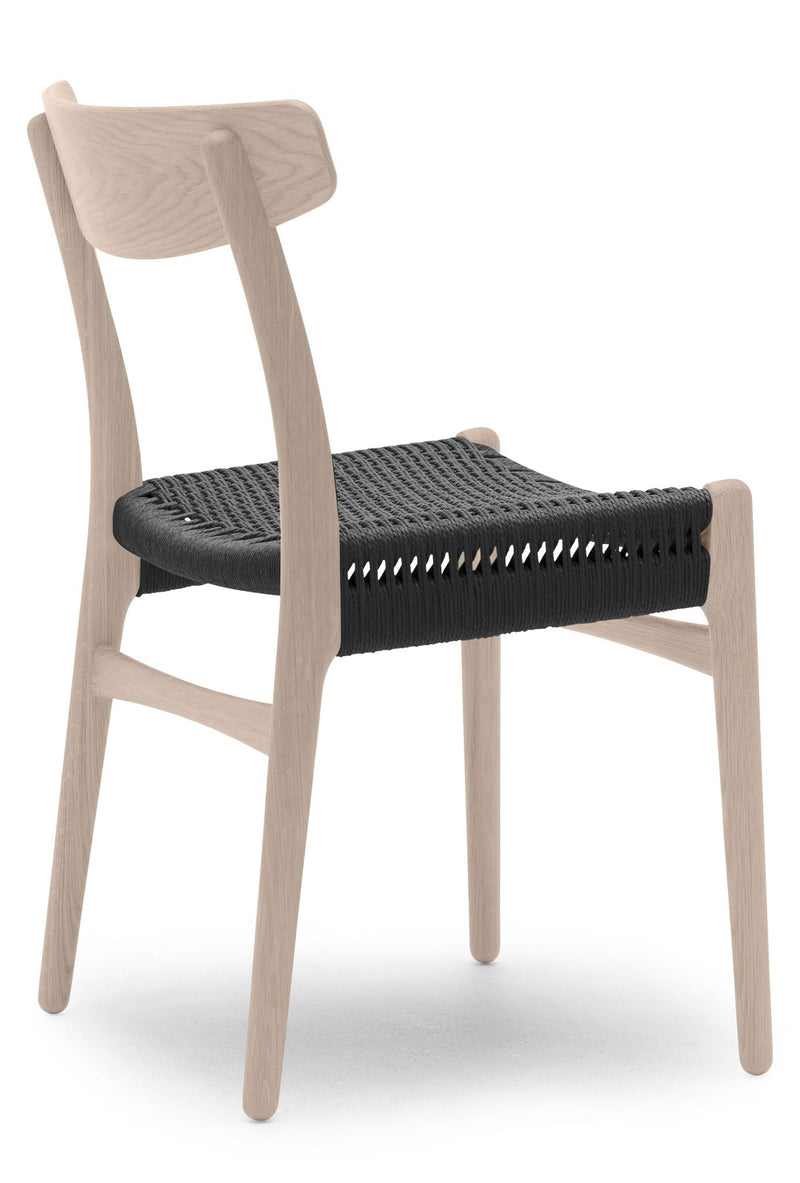 CH23 Dining Chair - Black Paper Cord - Carl Hansen & Son - Chairs - Oiled Oak - HORNE