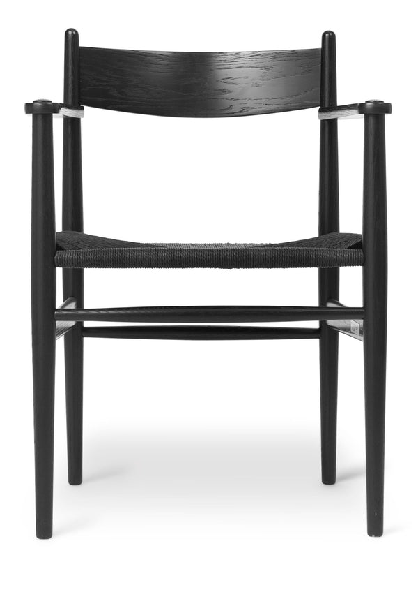 CH37 Dining Chair - Carl Hansen & Son - Chairs - Black Oak/Black Cord - HORNE