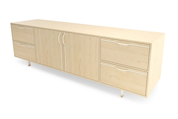 Chapman Large Credenza Storage Unit - Maple - Tronk - Sideboards + Cabinets - White - HORNE