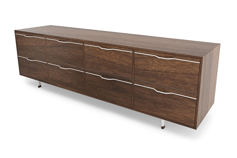 Chapman Long Dresser Credenza - Walnut - Tronk - Dressers - Black - HORNE