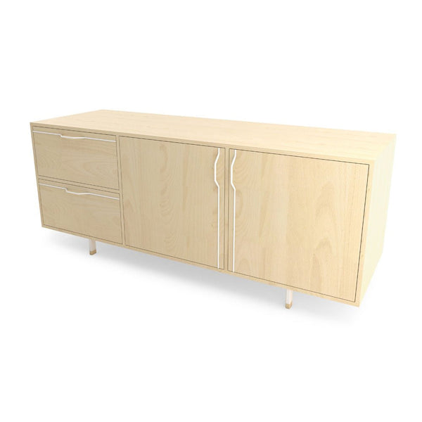 Chapman Small Credenza Storage Unit - Maple - Tronk - Sideboards + Cabinets - White - HORNE