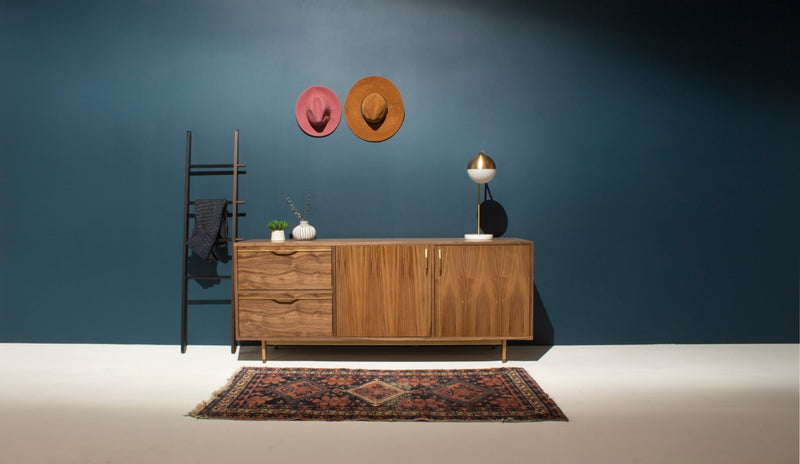 Chapman Small Credenza Storage Unit - Walnut - Tronk - Sideboards + Cabinets - Black - HORNE