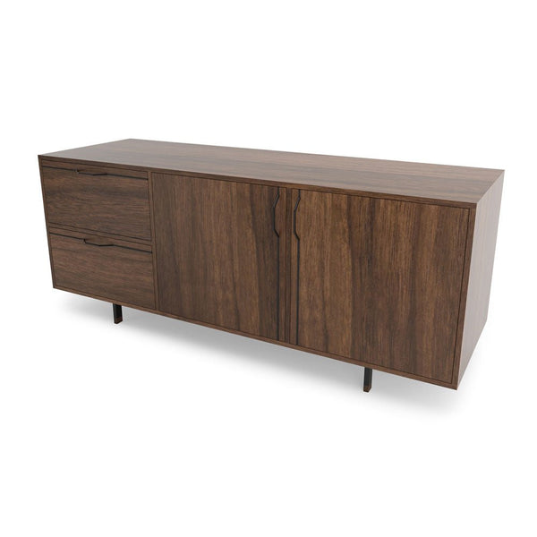 Chapman Small Credenza Storage Unit - Walnut - Tronk - Sideboards + Cabinets - Black - HORNE