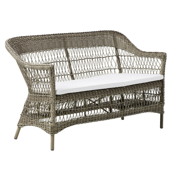 Charlot 2 - Seater Sofa - Exterior - Sika Design - Outdoor Furniture - Antique - Snow White 100% Polyester - HORNE