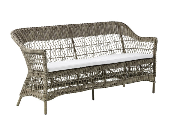 Charlot 3 - Seater Sofa - Exterior - Sika Design - Outdoor Furniture - Antique - Tempotest Canvas White - HORNE