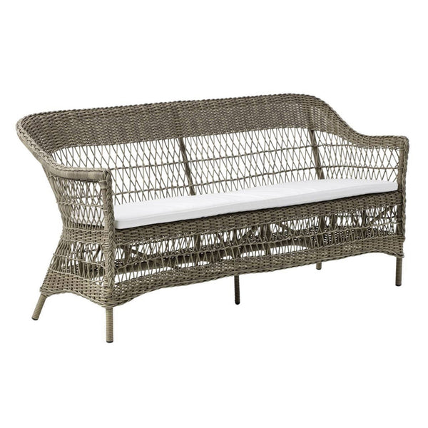 Charlot 3 - Seater Sofa - Exterior - Sika Design - Outdoor Furniture - Antique - Snow White 100% Polyester - HORNE
