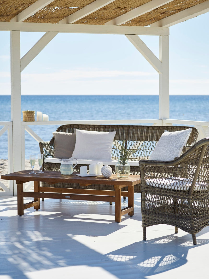 Charlot 3 - Seater Sofa - Exterior - Sika Design - Outdoor Furniture - Antique - Sunbrella Sailcloth Seagull - HORNE