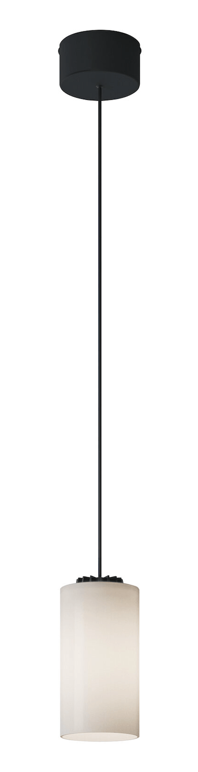 Cirio Simple Pendant - White Opal Glass - Santa & Cole - Pendants - Black Cord and Canopy - 118