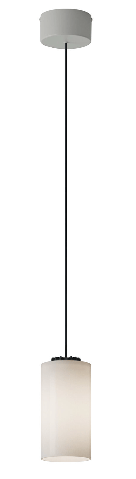 Cirio Simple Pendant - White Opal Glass - Santa & Cole - Pendants - Black Cord and Canopy - 118