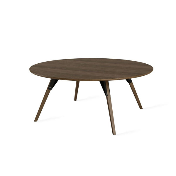 Clarke Large Circle Coffee Table - Walnut - Tronk - Tables + Desks - Black - HORNE