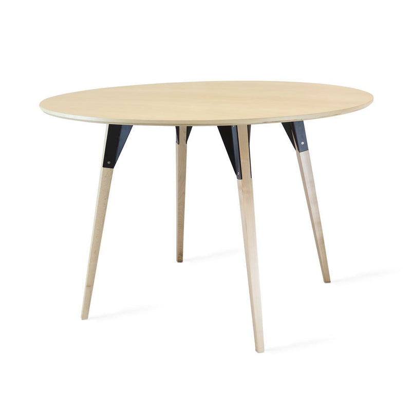 Clarke Large Circle Dining Table - Maple - Tronk - Tables + Desks - Black - HORNE