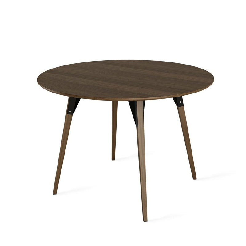 Clarke Large Circle Dining Table - Walnut - Tronk - Tables + Desks - Black - HORNE