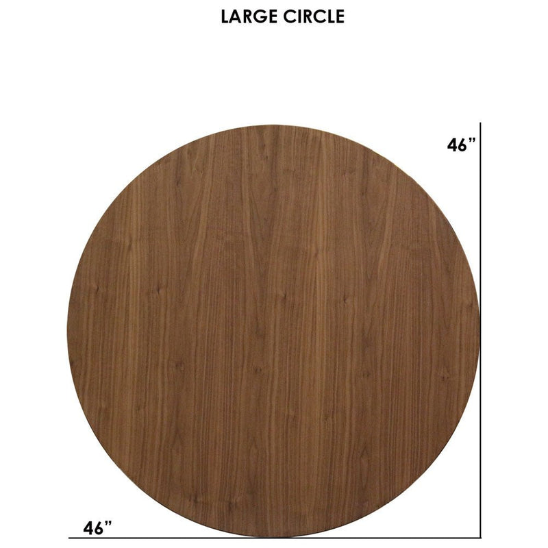 Clarke Large Circle Dining Table - Walnut - Tronk - Tables + Desks - Black - HORNE