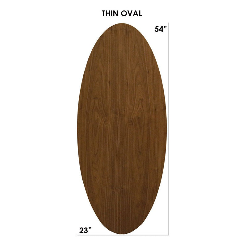 Clarke Thin Oval Coffee Table - Walnut - Tronk - Tables + Desks - Black - HORNE