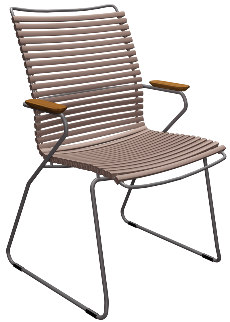 CLICK Outdoor Dining Chair w/Armrests - Tall Back - HOUE - Outdoor Furniture - Pine Green - HORNE
