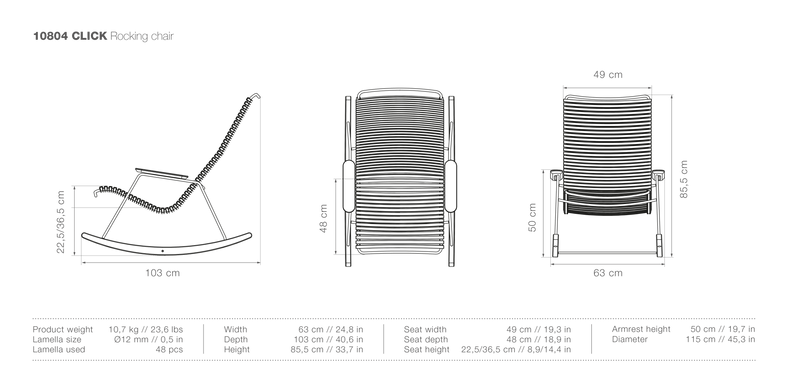 CLICK Outdoor Rocking Chair - HOUE - Outdoor Furniture - Pine Green - HORNE