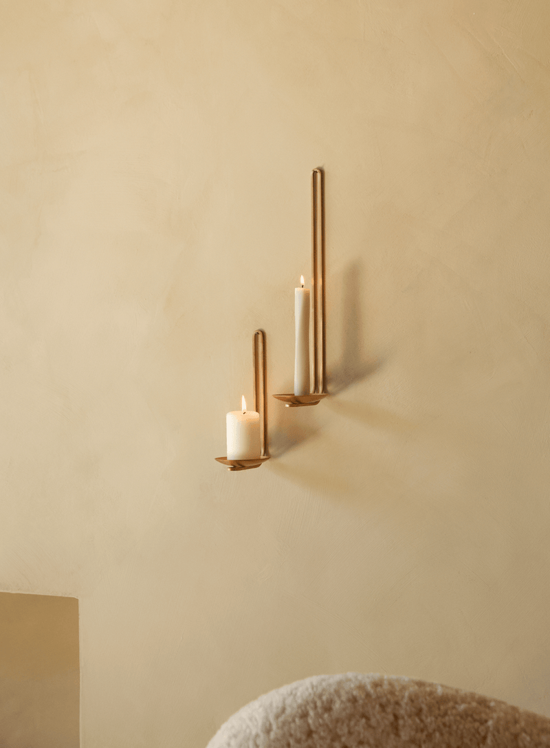 Clip Wall Candle Holder - Audo Copenhagen - Candle Holders - Small - Brass - HORNE