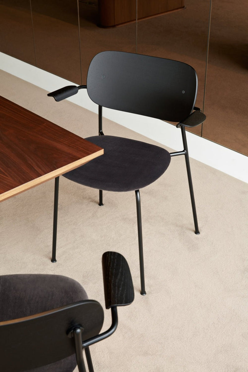 Co Chair - w/ Armrest - Audo Copenhagen - Chairs - Black / Dark Oak - HORNE