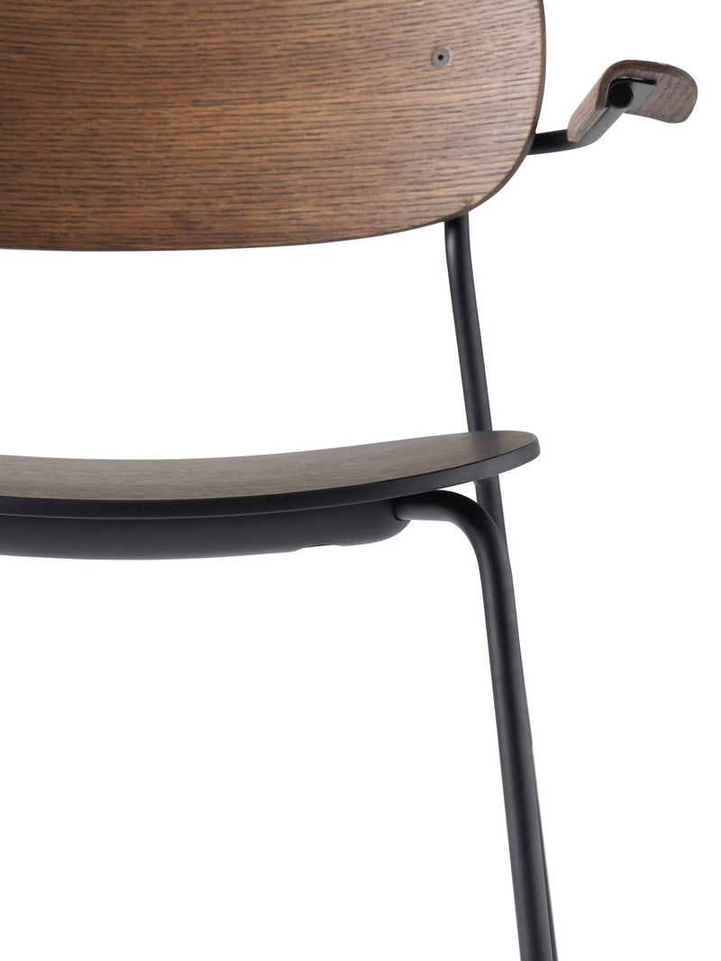 Co Chair - w/ Armrest - Audo Copenhagen - Chairs - Black / Dark Oak - HORNE