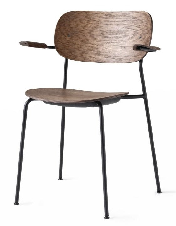 Co Chair - w/ Armrest - Audo Copenhagen - Chairs - Black / Dark Oak - HORNE